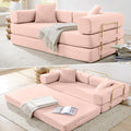 Vanress 79" Convertible Sofa Bed, Folding Sleeper Sofa Couch Bed with Fixed-Shape Frame, Fold Out Sleeper Loveseat, Corduroy Boneless Futon Bed, No Assembly Required for Living Room & Bedroom, Green